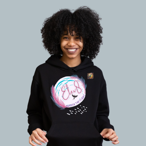 Elev8 Awaken The Flight - Inspiring Quotes on a Unisex Hoodie - Gift for Your Loved Ones on Any Occasion Multi Size Pink Hoodie, Unisex Pink Hoodie All Sizes Available