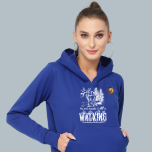 The Path Reveals Itself in Walking – Inspiring Quotes on a Unisex Hoodie – Gift for Your Loved Ones on Any Occasion Multi Size Blue Hoodie, Unisex Blue Hoodie All Sizes Available