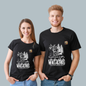 The Path Reveals Itself in Walking – Inspiring Quotes on a Unisex Black T Shirt Half Sleeves |Premium Material, Screen Printed by Hand |  All Sizes Available (Copy)